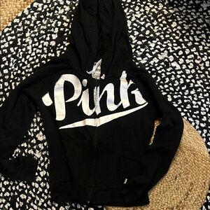 PINK Victoria's Secret black Hoodie Jacket